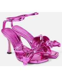 Jimmy Choo - Staz 90 Metallic Leather Sandals - Lyst