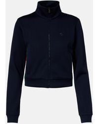 Gucci - Web Stripe Jersey Zip-Up Sweatshirt - Lyst