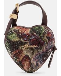 Ganni - Nano Heart Mini Embellished Tote Bag - Lyst