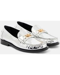 Versace - Tone Lambskin Flats With Medusa Plaque - Lyst