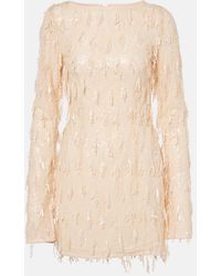 ROTATE BIRGER CHRISTENSEN - Vestido Corto Con Lentejuelas - Lyst