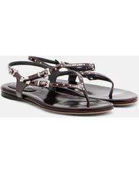 Chloé - Susanna Studded Leather Thong Sandals - Lyst