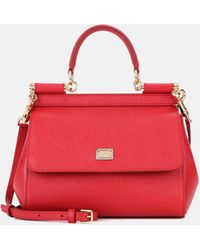 Dolce & Gabbana - Sicily Small Leather Tote - Lyst