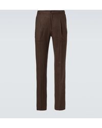 Rubinacci - Virgin Wool Flannel Tapered Pants - Lyst