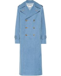 Junya Watanabe Denim Double-breasted Coat - Blue
