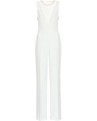 Stella McCartney Embellished Crêpe Jumpsuit - White