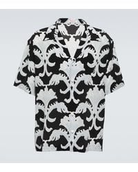 Valentino - Printed Silk Bowling Shirt - Lyst