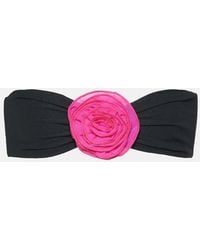 SAME - Rose Applique Bandeau Bikini Top - Lyst