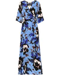 Diane von Furstenberg Maxikleid Eloise aus Seide - Blau