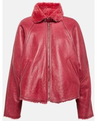Isabel Marant - Acassy Shearling-trimmed Leather Jacket - Lyst