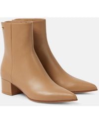 Gianvito Rossi - Lyell 45 Leather Ankle Boots - Lyst