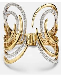 YEPREM - Armreif Golden Strada Aus 18Kt Gelb- Und Weissgold (750/1000) Mit Diamanten - Lyst