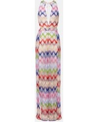 Missoni - Kleid Mit Zickzackmuster - Lyst