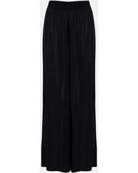 Alaïa - High-Rise Wide-Leg Pants - Lyst