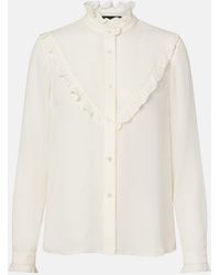 Nili Lotan - Marcela Ruffled Silk Shirt - Lyst