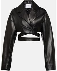 Alaïa - Giacca in pelle cropped - Lyst