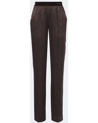 Tom Ford - Silk Satin Straight Pants - Lyst