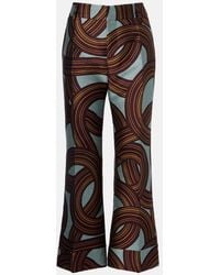 La DoubleJ - Hendrix Printed Cropped Straight Pants - Lyst