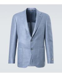 Canali - Wool, Silk, And Linen Blazer - Lyst