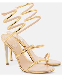 Rene Caovilla - Cleo 105 Mirrored Leather Sandals - Lyst