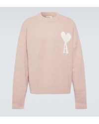 Ami Paris - Ami De Coeur Alpaca-blend Sweater - Lyst