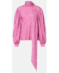 Gucci - Silk Twill Shirt With Ribbon - Lyst