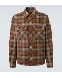 Moncler - Checked Virgin Wool Overshirt - Lyst