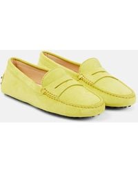 Tod's - Gommino Suede Moccasins - Lyst