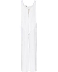 Stella McCartney Danika Fringe Cady Jumpsuit - White