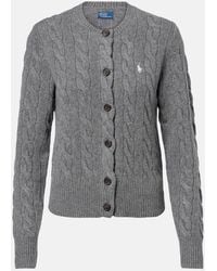Polo Ralph Lauren - Cable-Knit Wool And Cashmere Cardigan - Lyst