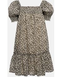 Tory Burch - Floral Smocked Minidress - Lyst