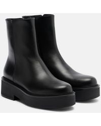 Gianvito Rossi - Hiro Leather Ankle Boots - Lyst