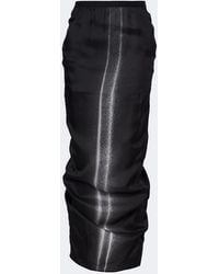 Rick Owens - Soft Pillar Gathered Printed Maxi Skirt - Lyst