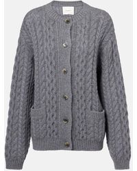 Lisa Yang - Ditte Cable-Knit Cashmere Cardigan - Lyst