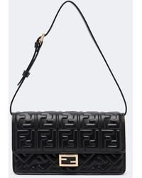Fendi - Tube Ff Leather Wallet On Chain - Lyst