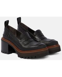 See By Chloé - Mahalia Leather Platform Loafers - Lyst