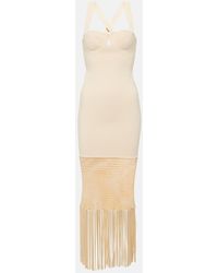 Galvan London - Diana Fringed Midi Dress - Lyst