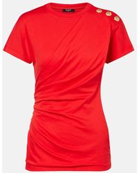 Balmain - T-Shirt Aus Baumwoll-Jersey - Lyst