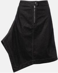 Lemaire - Asymmetric Denim Midi Skirt - Lyst