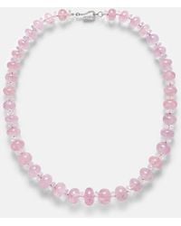 Ileana Makri - Beaded Necklace With Morganite, Topaz, And Diamonds - Lyst