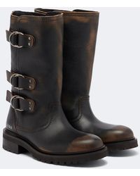 Golden Goose - Kurt Leather Biker Boots - Lyst