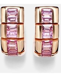 SHAY - 18Kt Rose Earrings With Sapphires - Lyst