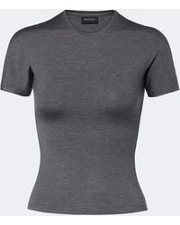 Gucci - Double G Silk-Blend T-Shirt - Lyst