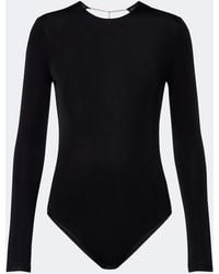 Saint Laurent - Open-Back Jersey Bodysuit - Lyst