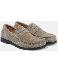 Loewe - Brushed Suede Campo Loafers - Lyst