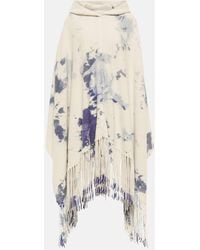 Chloé - Chloe Tie-dye Cashmere Hooded Poncho - Lyst