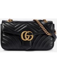 Gucci - Gg Marmont Small Matelasse Leather Shoulder Bag - Lyst