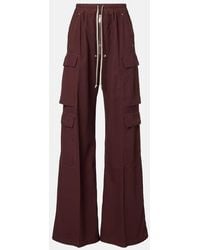 Rick Owens - Drkshdw Jumbo Bela Cotton Flannel Cargo Pants - Lyst