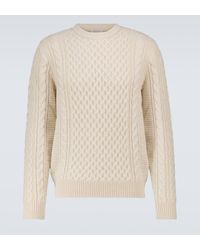 Sunspel - Cable-knit Wool Sweater - Lyst