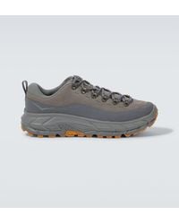 Hoka One One - Tor Summit Leather-Trimmed Sneakers - Lyst